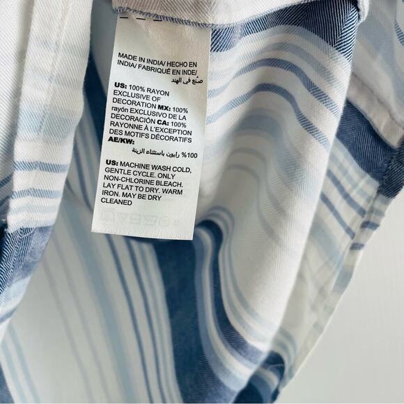 Chicos nautical striped embroidered top blue and white size 0 (4/6) - Picture 8 of 10